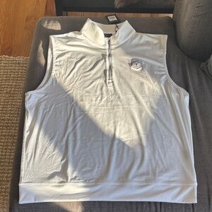 Dunning golf quarter zip vest Medinah country club men’s xl white NWT